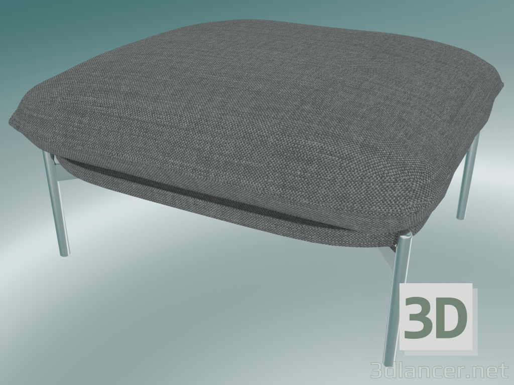 3d model Pouffe Cloud (LN4, 78x74 H 40cm, patas cromadas, Hot Madison 724) - vista previa