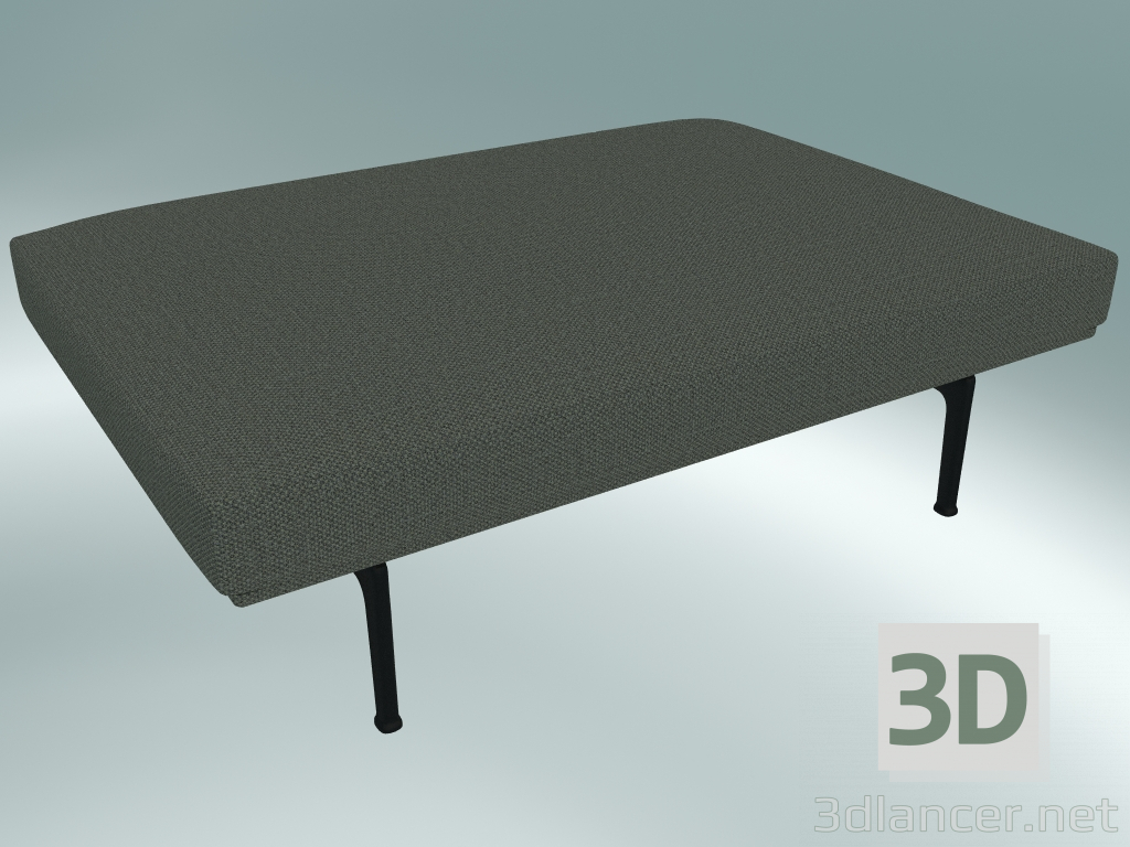 modello 3D Pouf Outline (Fiord 961, Nero) - anteprima