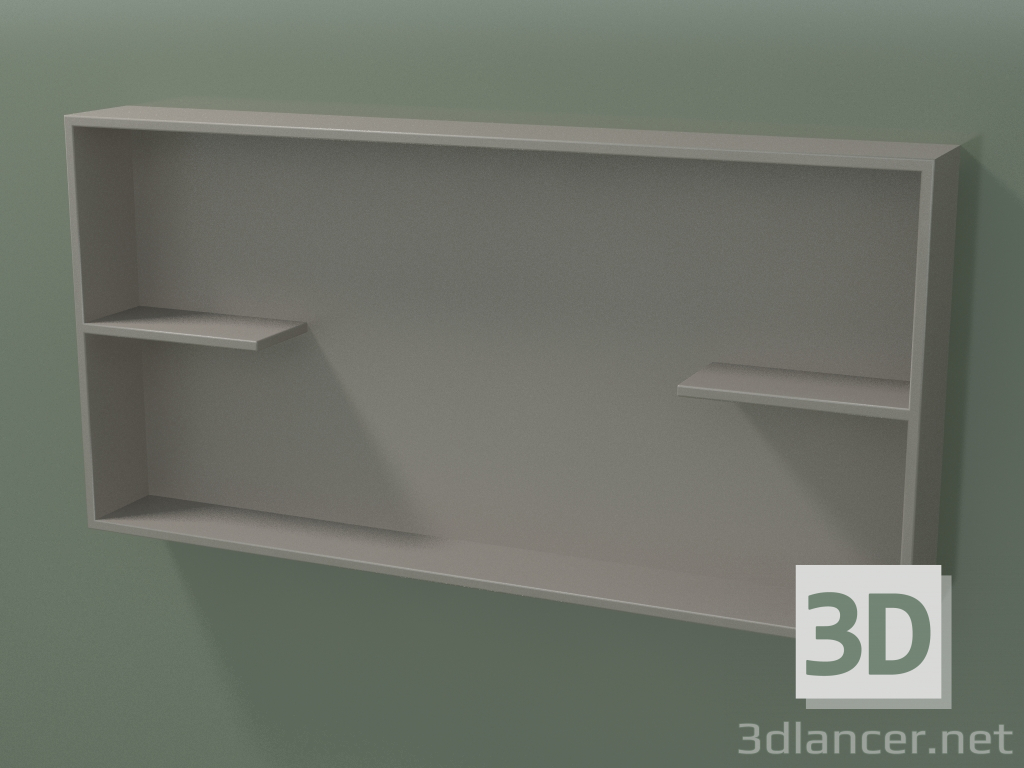 3d model Open box with shelves (90U31004, Clay C37, L 96, P 12, H 48 cm) - preview