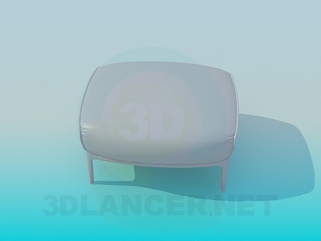 modello 3D Ottomano sulle gambe - anteprima