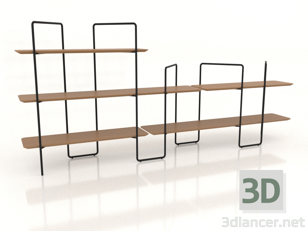 3d model Rack modular (composición 2 (04+02+U)) - vista previa