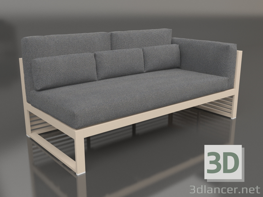 3d model Modular sofa, section 1 right, high back (Sand) - preview