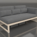 3d model Modular sofa, section 1 right, high back (Sand) - preview