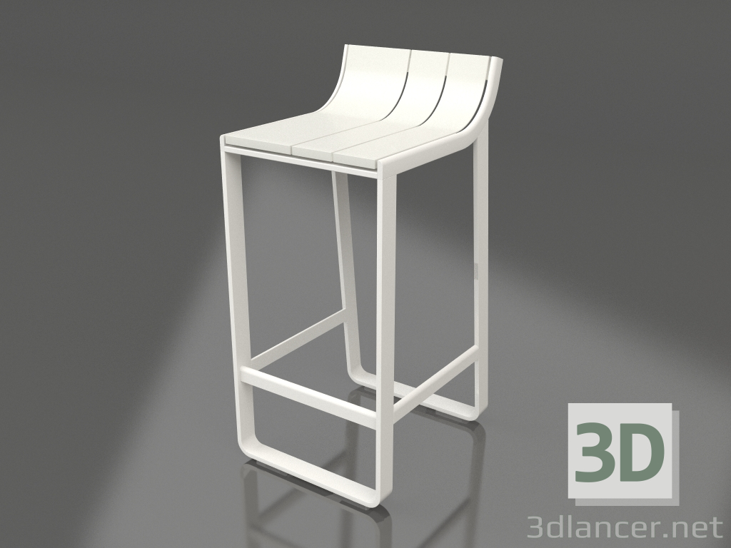 3d model Taburete semibar (gris ágata) - vista previa