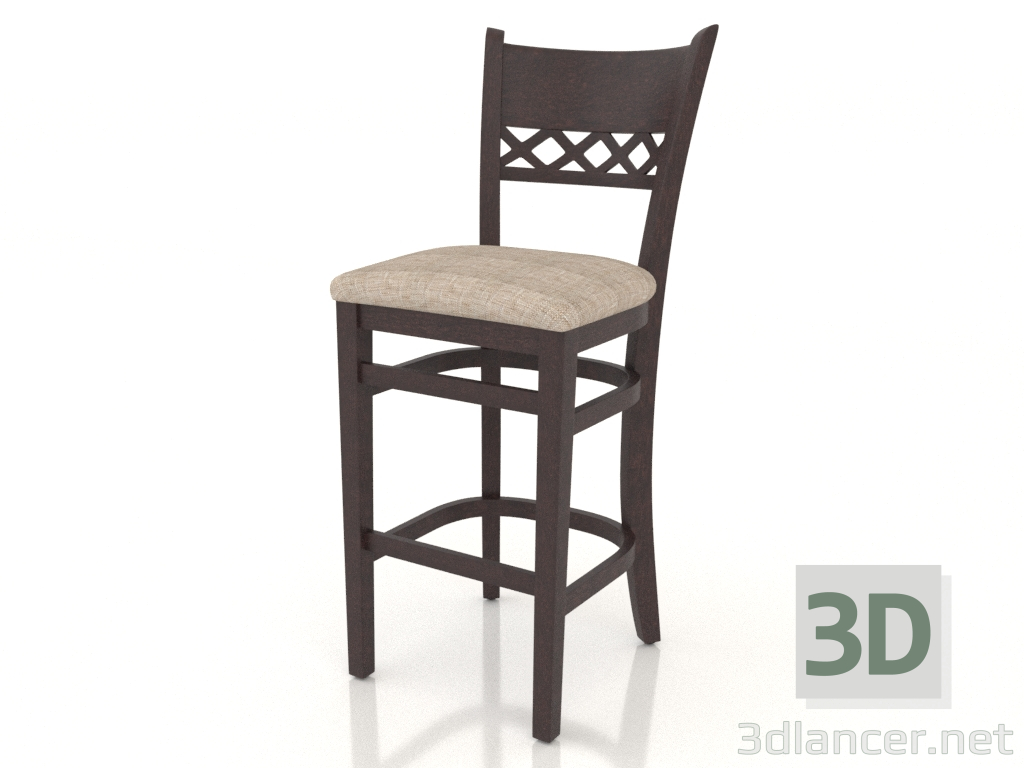 3D Modell Barhocker Edinburgh (Walnuss dunkel) - Vorschau