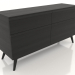 3d model Chest of drawers 1 1500x400x800 (black RAL 9005) - preview