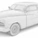 modèle 3D de voiture classique acheter - rendu