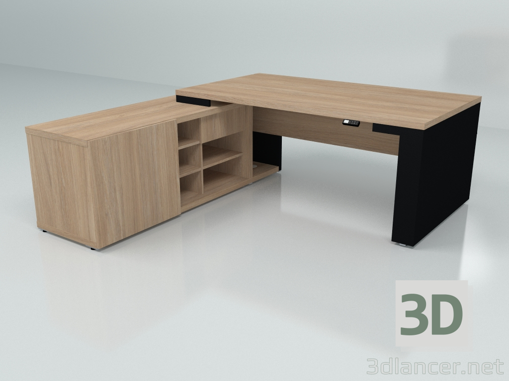 modèle 3D Table de travail Mito Réglable en Hauteur MIT28RL (1990x2080) - preview