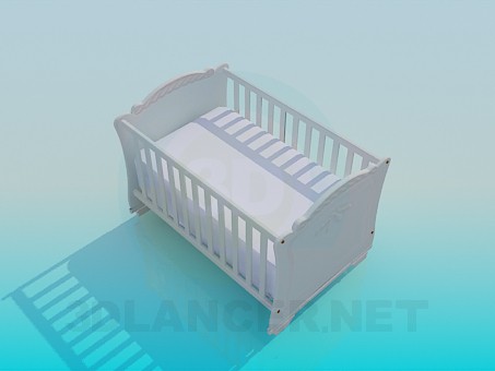 3d model Baby cradle - preview