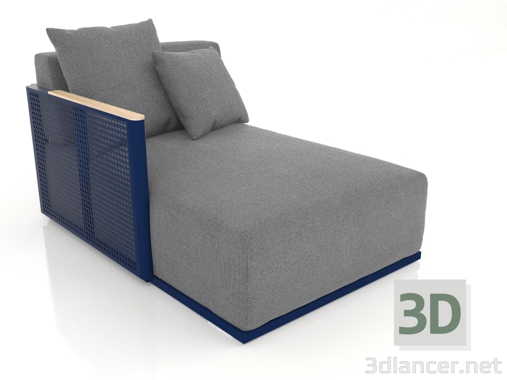 3d model Módulo sofá sección 2 izquierda (Azul noche) - vista previa