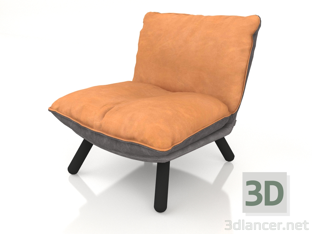 3d model Sillón Lazy Sack LL (Marrón) - vista previa