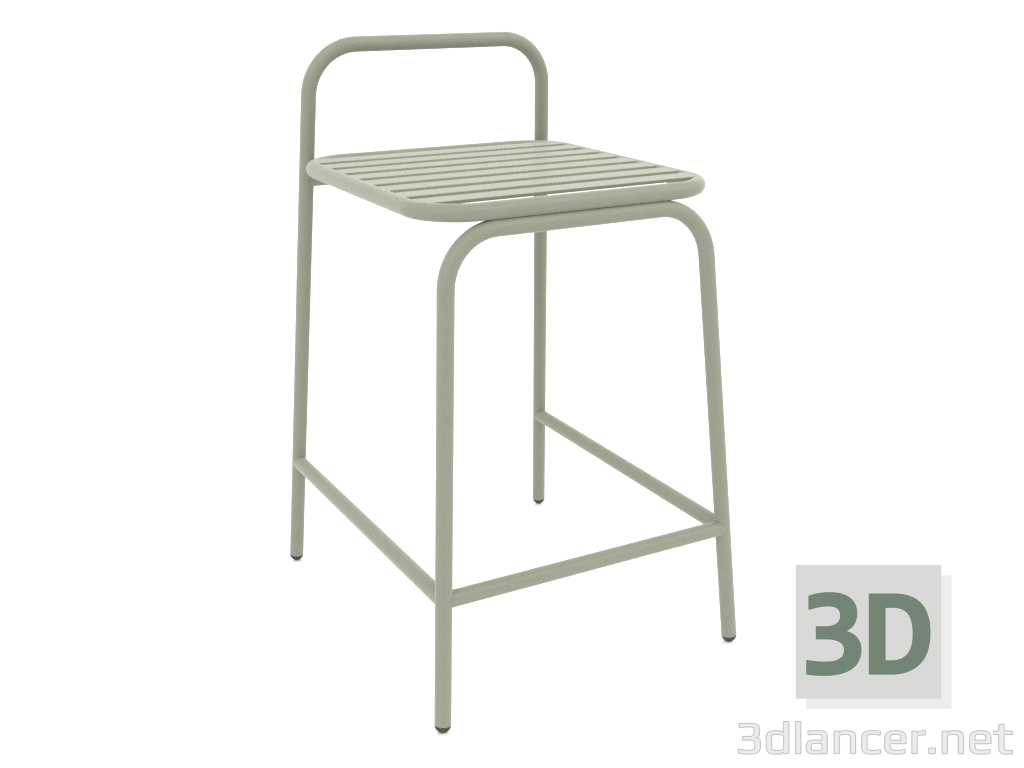 modello 3D Sedia semi-bar Dvornyaga (menta) - anteprima