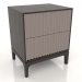 3d model Bedside table FARGO 2 drawers with milled facades (platinum, wenge oak, option 2) - preview