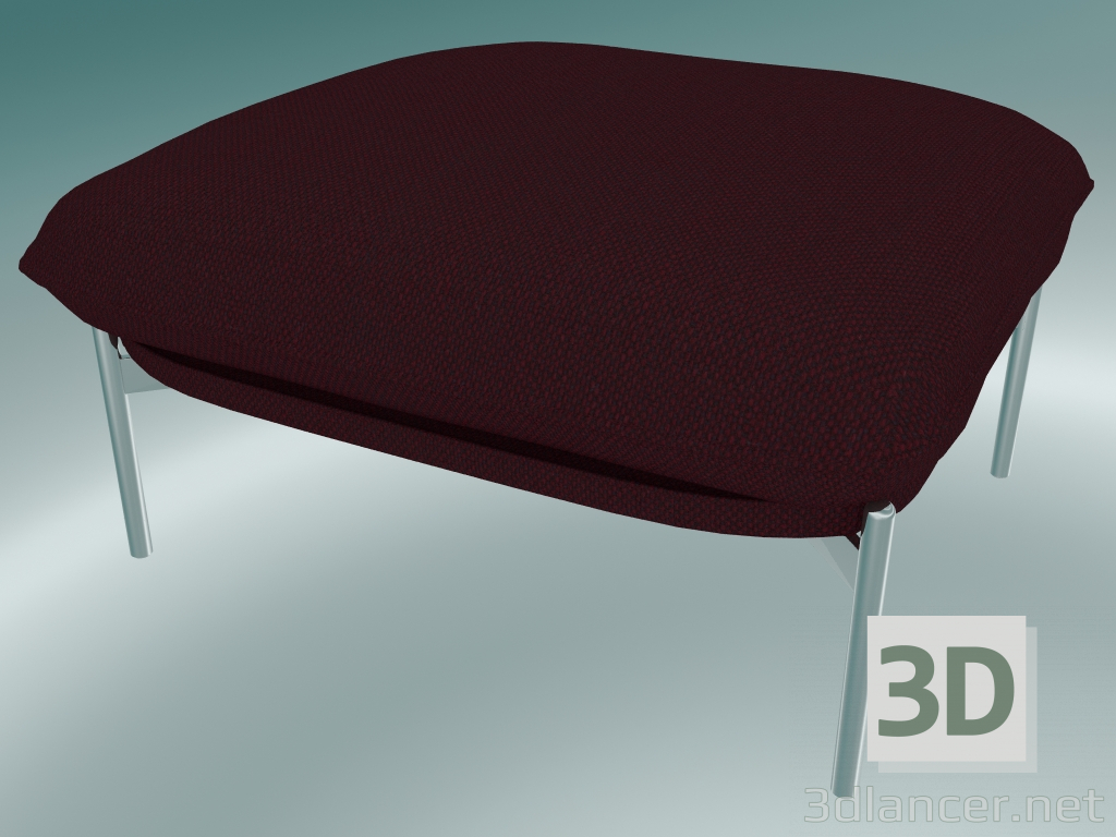 modèle 3D Pouffe Cloud (LN4, 78x74 H 40cm, Pieds Chromés, Sunniva 2 662) - preview