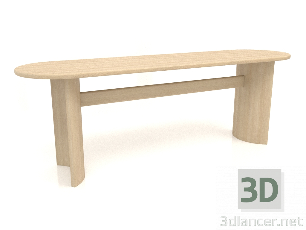 3D Modell Esstisch DT 05 (2200x600x750, Holz weiß) - Vorschau