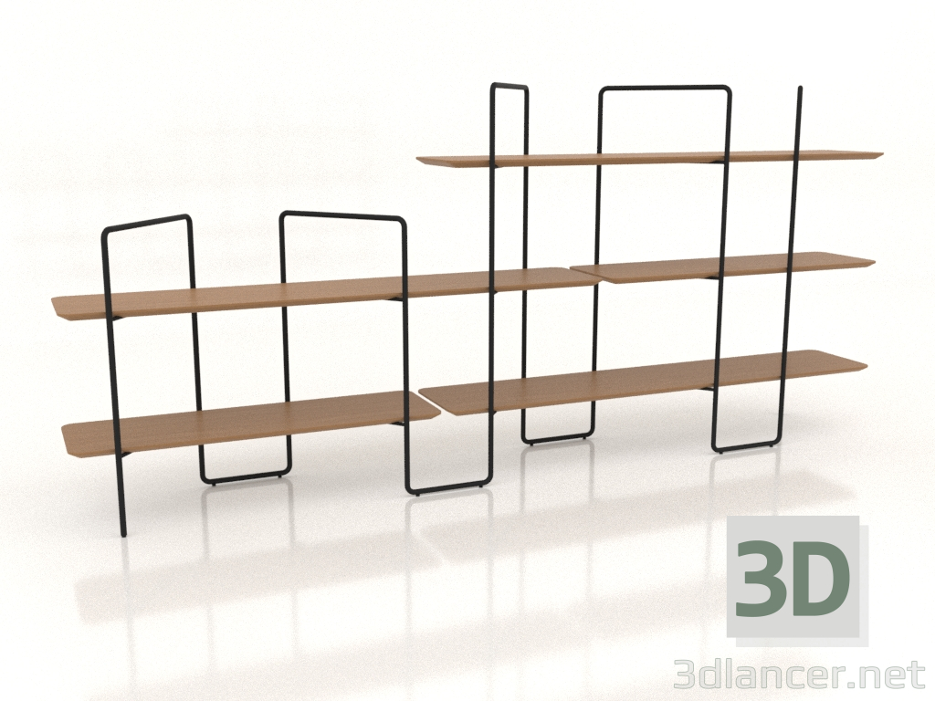 3D Modell Modulares Rack (Zusammensetzung 4 (05+01+U)) - Vorschau