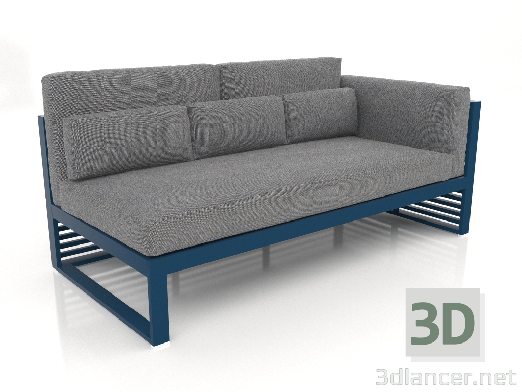 3d model Modular sofa, section 1 right, high back (Grey blue) - preview