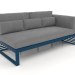 3D Modell Modulsofa, Abschnitt 1 rechts, hohe Rückenlehne (Graublau) - Vorschau