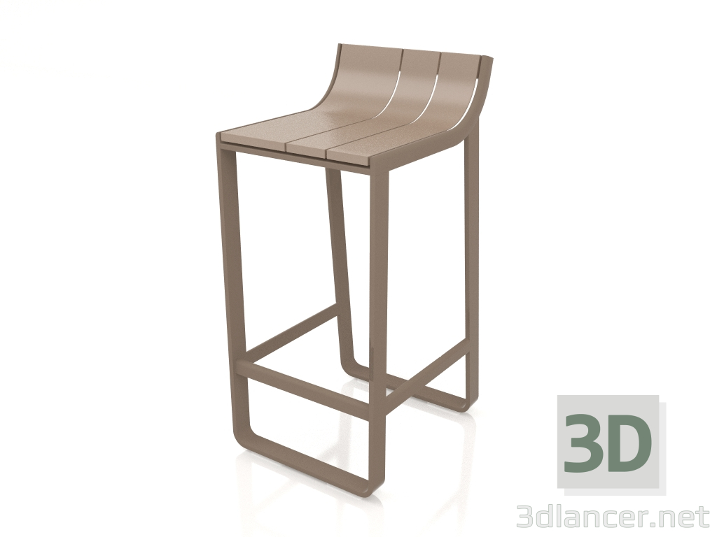 3d model Semi-bar stool (Bronze) - preview