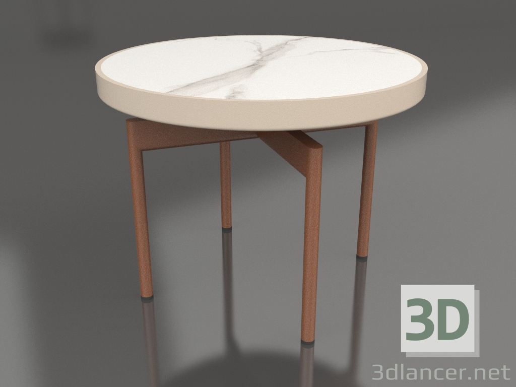 modèle 3D Table basse ronde Ø60 (Sable, DEKTON Aura) - preview