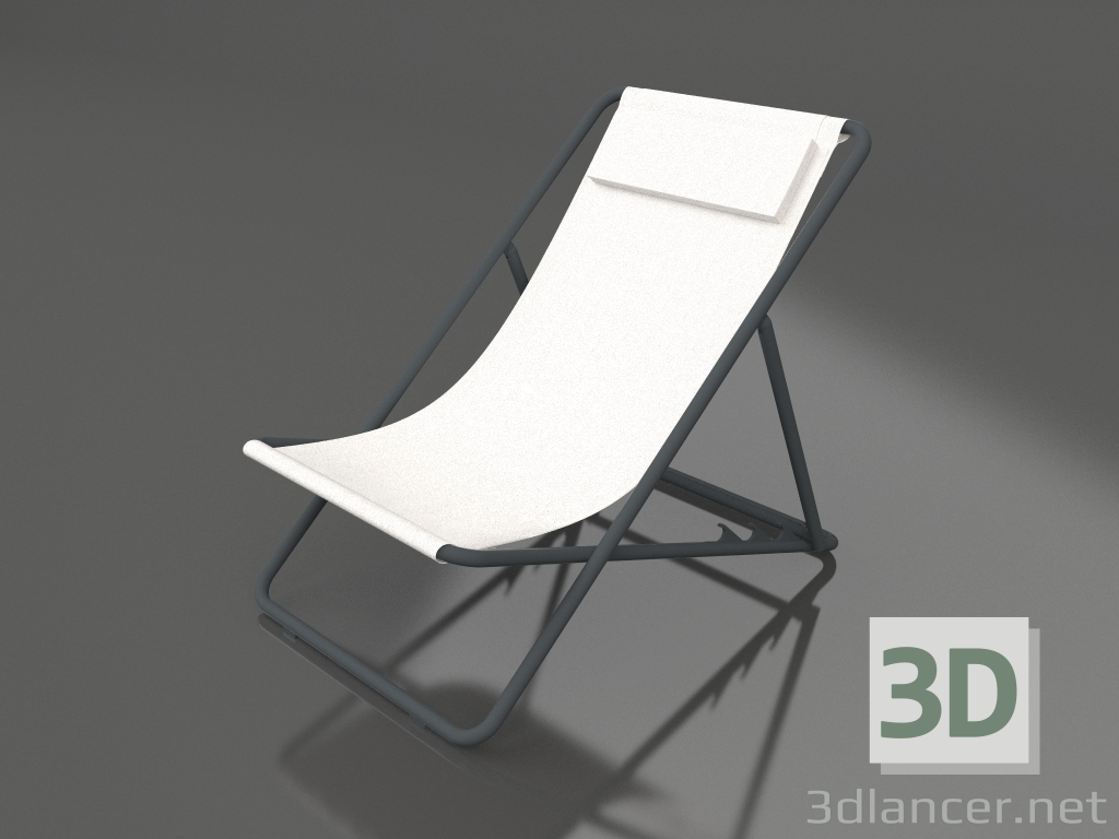 3D modeli Şezlong (Antrasit) - önizleme