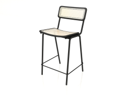 Jort semi-bar chair 66.5 cm (Natural-Black)