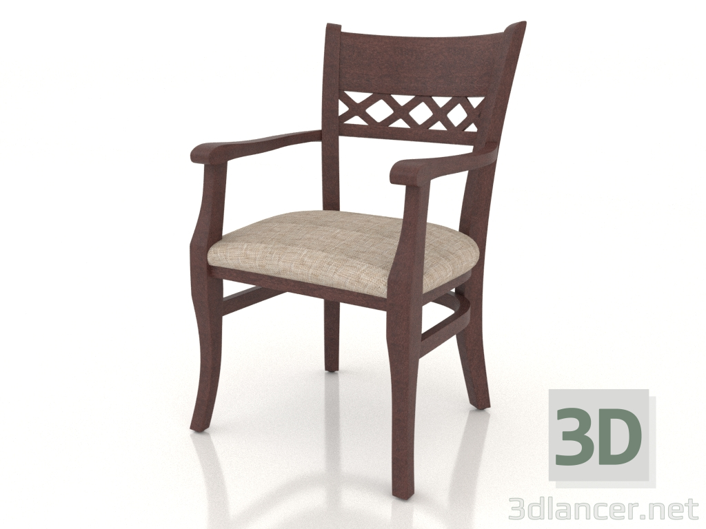 modèle 3D Chaise (fauteuil) Edinburgh (noyer) - preview