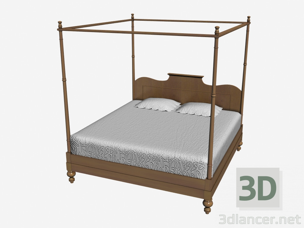 3d model Cama con dosel 907K - vista previa