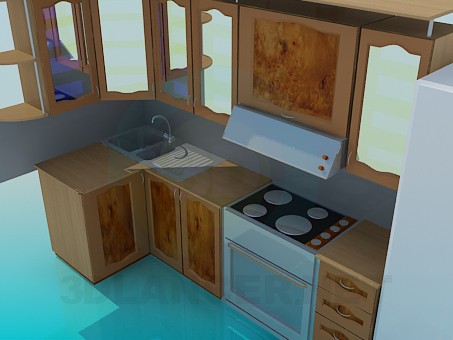 modello 3D Cucina - anteprima