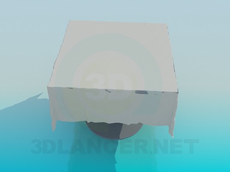 3d model Table with a tablecloth - preview