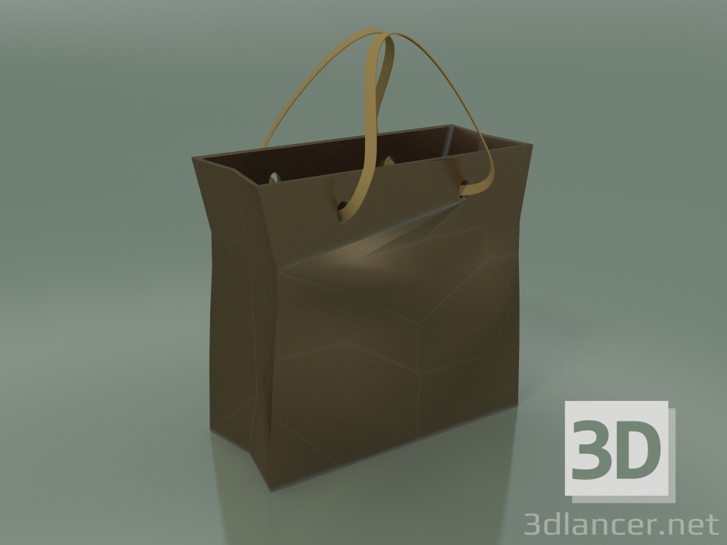 3d model Jarrón Bolsa Q329 (Bronce) - vista previa