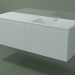 3d model Lavabo con cajón (dx, L 144, P 50, H 48 cm) - vista previa