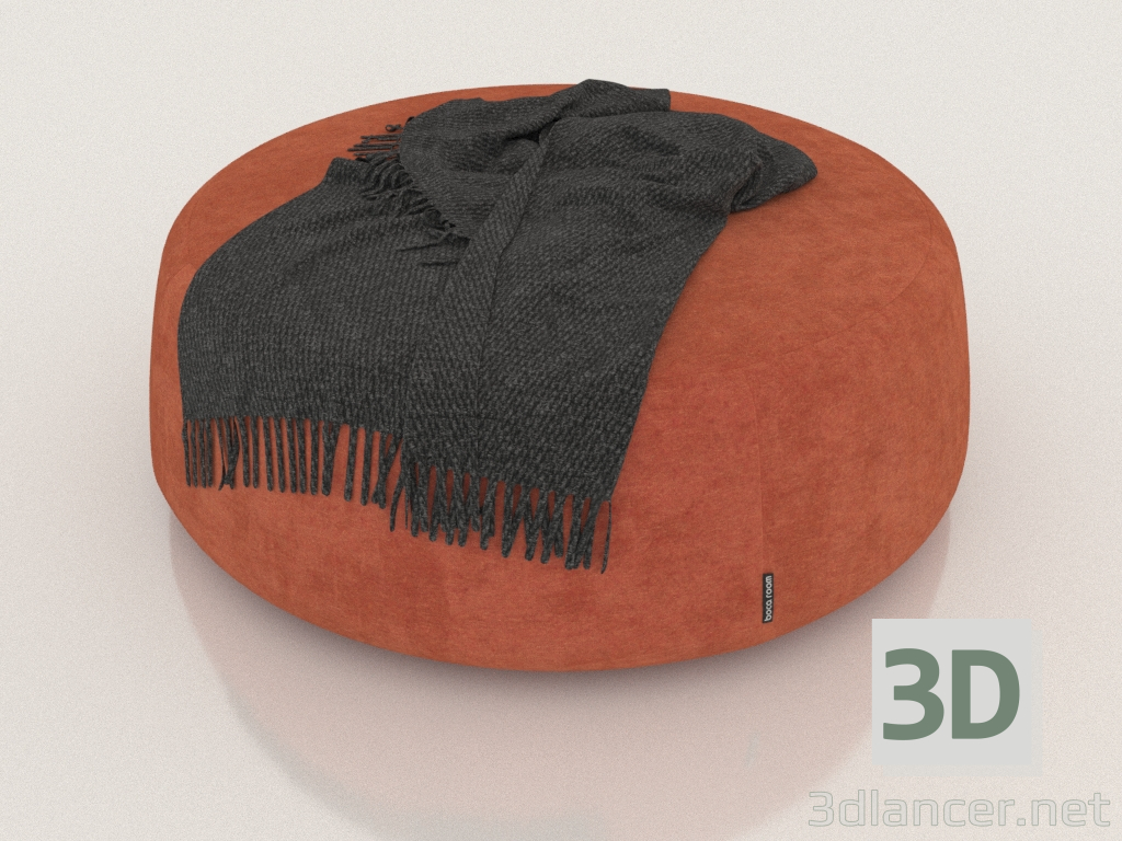 modello 3D Pouf basso (350 mm) BOCA POUF - anteprima