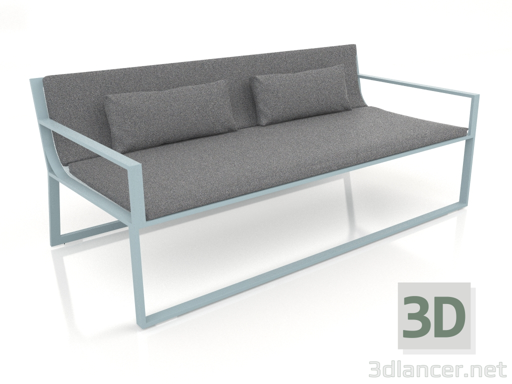 3D Modell 2-Sitzer-Sofa (Blaugrau) - Vorschau