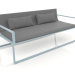 3d model 2-seater sofa (Blue gray) - preview