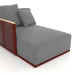 3d model Sofa module section 2 left (Wine red) - preview