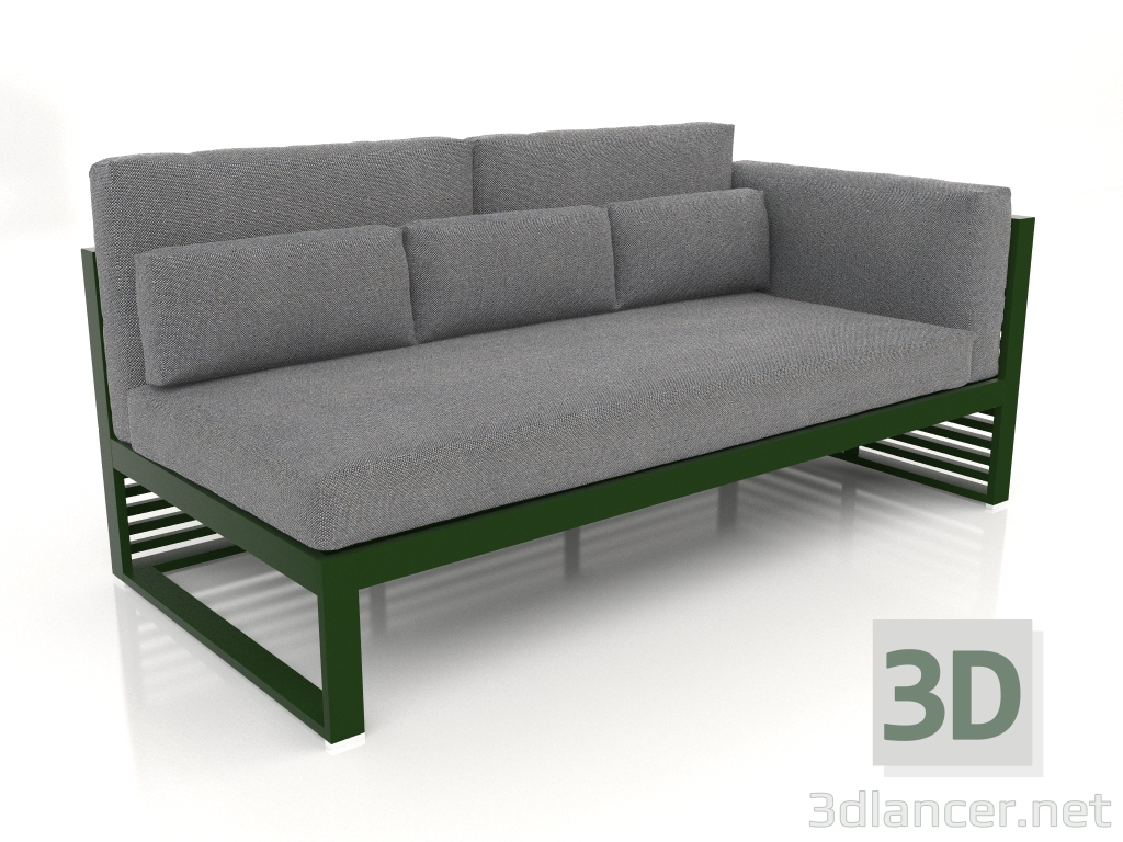 3d model Modular sofa, section 1 right, high back (Bottle green) - preview