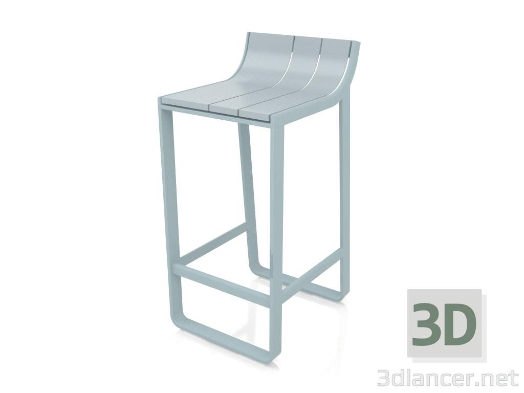 3d model Taburete semibar (Gris azul) - vista previa