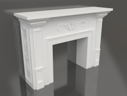 Set of gypsum decor for fireplace 001 (1135x1664x452)