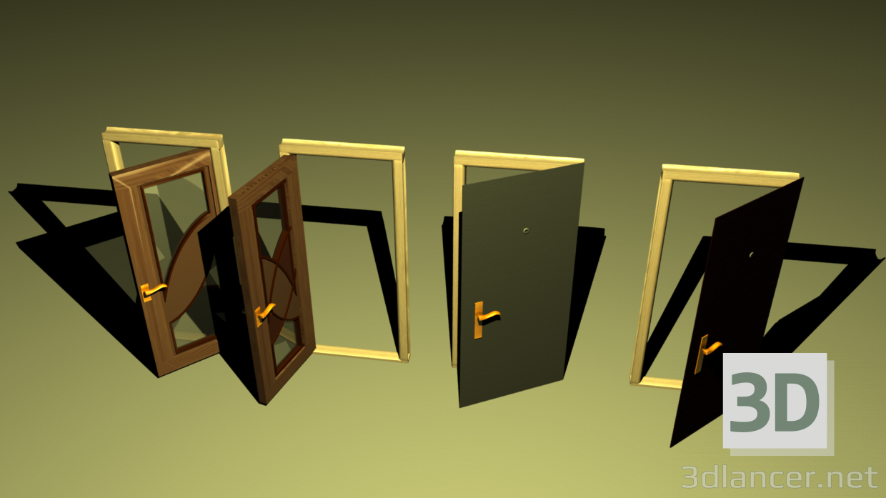 3d Doors model buy - render