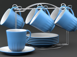 Tea set su un supporto