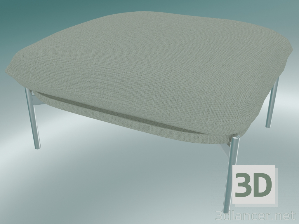 modello 3D Pouffe Cloud (LN4, 78x74 H 40cm, gambe cromate, Sunniva 2 811) - anteprima