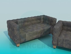 Sofa and chair set