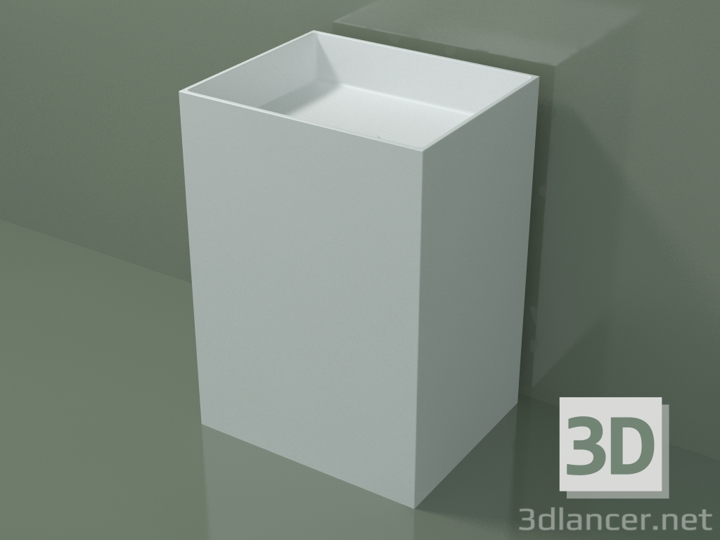 3D modeli Ayaklı lavabo (03UN36301, Glacier White C01, L 60, P 50, H 85 cm) - önizleme