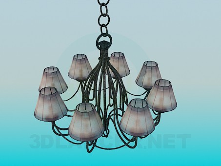 Modelo 3d Candelabro em 8 tons - preview