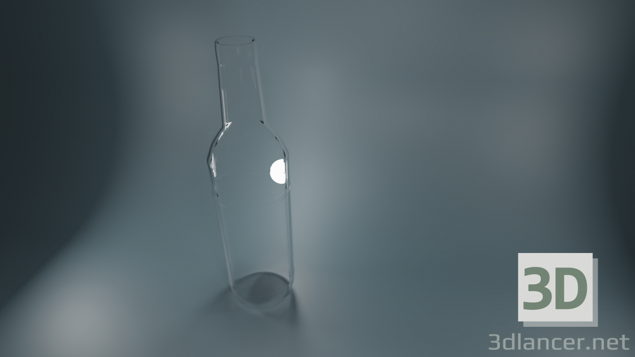 3d model Glass bottle - preview