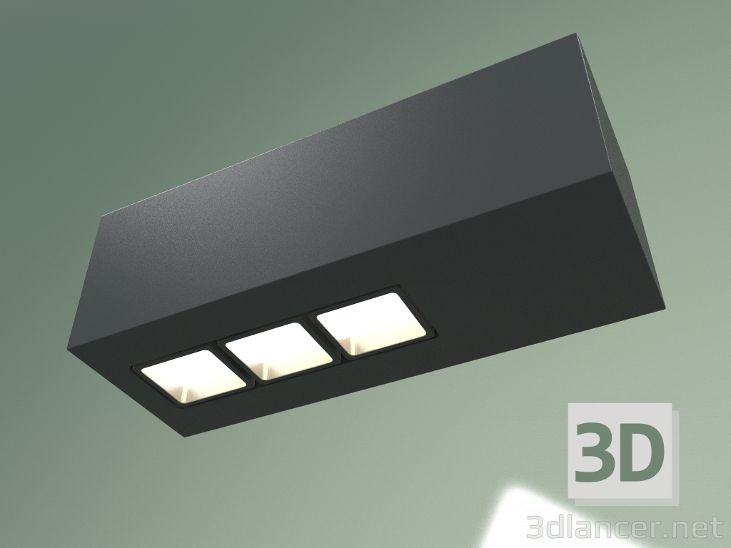 Modelo 3d Downlight RSLC78036 3x2W BK+BK 3000K Kubi - preview