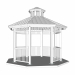 modello 3D Gazebo ottagonale - anteprima