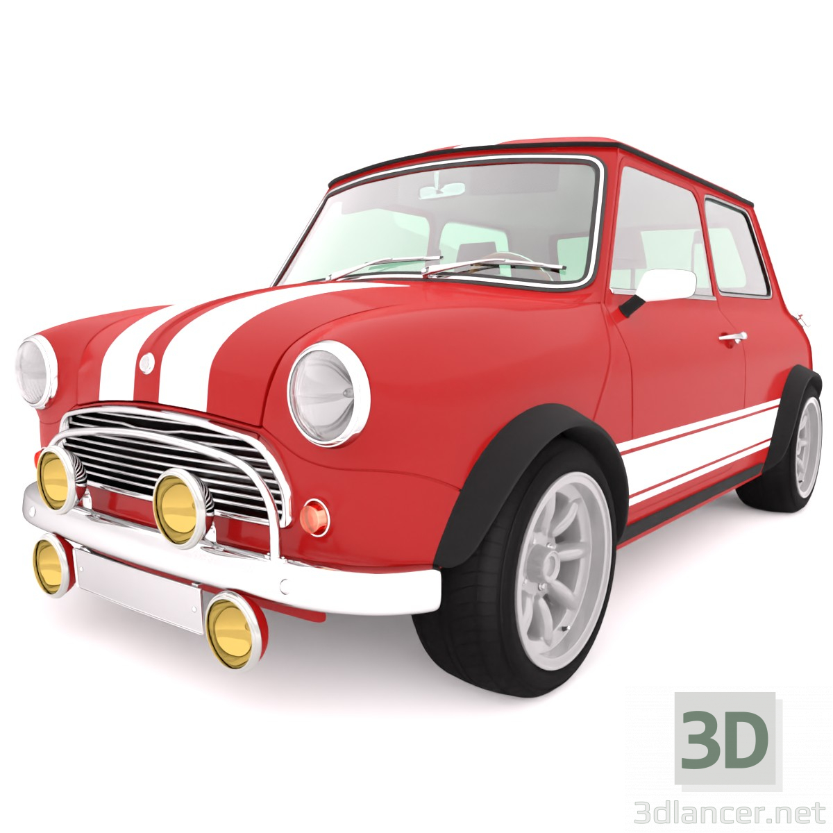 modèle 3D de voiture classique acheter - rendu