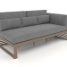 3D Modell Modulares Sofa, Abschnitt 1 rechts, hohe Rückenlehne (Bronze) - Vorschau